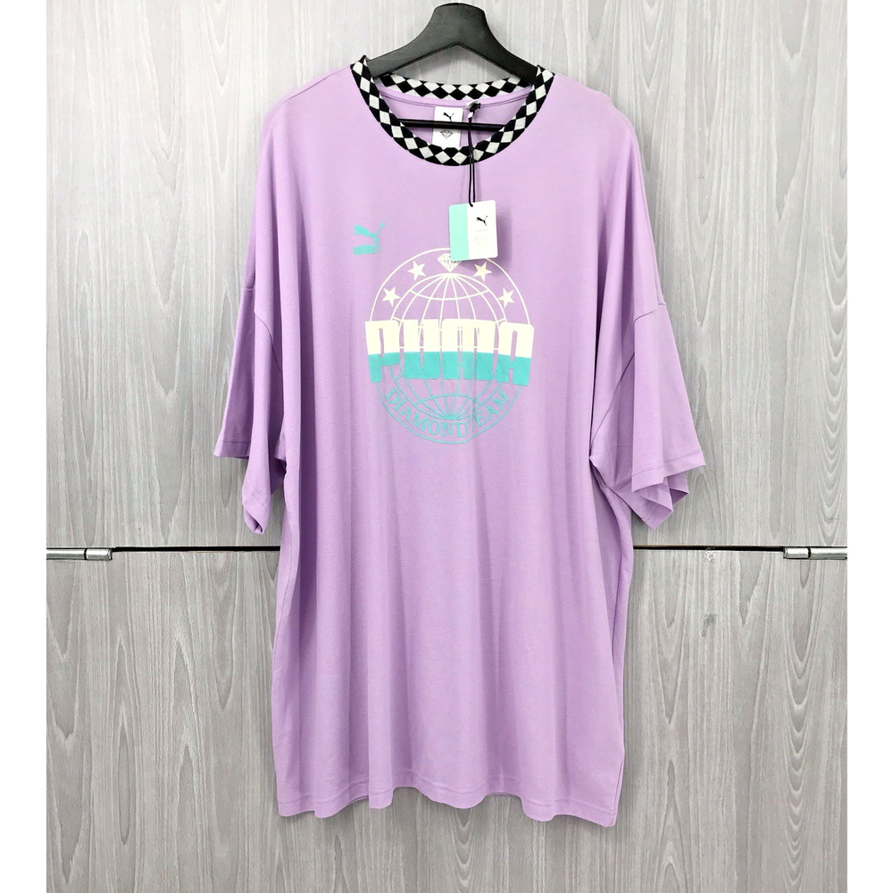 Puma x Diamond Supply Co Mens XXL Purple Diamond Team Graphic T-Shirt NWT